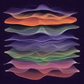 Abstract Waveforms Vibrant AI Art Good Resolution Stock Photo Royalty Free Stock Photo