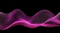 Glowing Magenta Digital Wave Mesh Grid Abstract Background. Futuristic Flowing Data Visualization Royalty Free Stock Photo