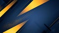 Abstract Geometric Background with Golden Accents on Dark Blue Royalty Free Stock Photo