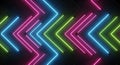 Abstract Neon Arrows Background Royalty Free Stock Photo
