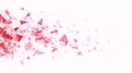 Abstract Red Geometric Explosion on White Background Royalty Free Stock Photo