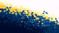 Abstract Geometric Background with Blue and Yellow Triangles Royalty Free Stock Photo