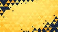 Abstract Geometric Background with Yellow and Navy Blue Triangles Royalty Free Stock Photo