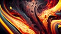 dynamic abstract background resembling swirling ribbons of molten lava with a mix of fiery hues Royalty Free Stock Photo