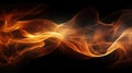 Dynamic Abstract Background with Swirling Orange Flames and Smoke - Generative AI