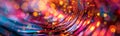 dynamic abstract background with swirling patterns and vibrant bokeh lights, adding a sense of movement. Royalty Free Stock Photo