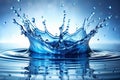 The abstract Blue water splash background Royalty Free Stock Photo