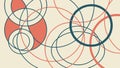 Dynamic abstract circular pattern, overlapping rings, modern design. vector design Generative AI Royalty Free Stock Photo