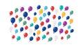 Dynamic Abstract Colorful Floating Balloons Seamless Pattern, vector design Generative AI Royalty Free Stock Photo