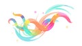 Dynamic Abstract Colorful Flowing Lines Design, vector design Generative AI Royalty Free Stock Photo