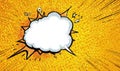 Comic Book Speech Bubble on Yellow Background Royalty Free Stock Photo