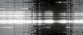 Abstract digital glitch effect with horizontal light streaks and pixelated data streams Royalty Free Stock Photo