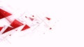 Abstract Red Geometric Explosion on White Background Royalty Free Stock Photo