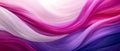 Dynamic abstract composition of flowing magenta, pink, and white gradients with smooth curves and seamless transitions, creatin