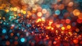 Dynamic abstract composition with polygonal shapes and bokeh lights