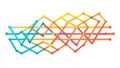 Dynamic Abstract Connected Lines Network Representing Data Flow, vector design Generative AI Royalty Free Stock Photo