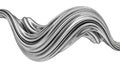 Abstract Metallic Swirl on White Background Royalty Free Stock Photo