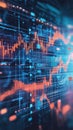 Dynamic Abstract Data Visualization of Financial Trends Royalty Free Stock Photo