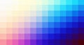 Abstract gradient grid of color squares transitioning from pink to blue spectrum background Royalty Free Stock Photo
