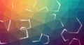 Abstract geometric pattern with hexagonal shapes and vibrant gradient color transition background Royalty Free Stock Photo