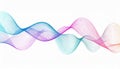 Dynamic Abstract Digital Art Illustration Featuring Multicolored Wavy Line Patterns on a White Background Representing Sound Royalty Free Stock Photo