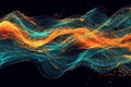 Dynamic Abstract Digital Flow Background Featuring Vibrant Data Visualization Royalty Free Stock Photo
