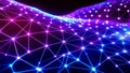Vibrant network of glowing nodes and lines Royalty Free Stock Photo