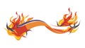 Dynamic Abstract Fire Elements with Blazing Flames, vector design Generative AI Royalty Free Stock Photo