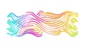 Dynamic Abstract Flowing Lines Pattern in Multi-Color Gradient, vector design Generative AI Royalty Free Stock Photo