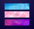 Dynamic abstract fluid backgrounds with different concepts and colors for your design elements such as web banners, posters, Royalty Free Stock Photo