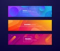 Dynamic abstract fluid backgrounds with different concepts and colors for your design elements such as web banners, posters,