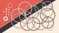 Dynamic abstract geometric pattern with circles lines and dots vector design Generative AI Royalty Free Stock Photo