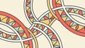 Dynamic abstract geometric pattern with intersecting colorful lines and shapes, vector design Generative AI Royalty Free Stock Photo