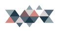 Dynamic Abstract Geometric Triangle Pattern in Soft Hues, vector design Generative AI Royalty Free Stock Photo