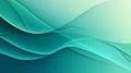 A dynamic abstract gradient background moving from light blue to teal, with smooth wave-like