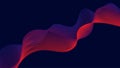 Dynamic abstract gradient wave in red and purple tones on a dark blue background Royalty Free Stock Photo