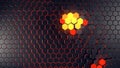 A Dynamic Abstract Hexagonal Pattern that features a Vibrant Array of Colors, creating an engaging visual effect Royalty Free Stock Photo