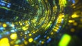 Abstract Digital Tunnel Glowing Data Stream Good Resolution Stock Photo Royalty Free Stock Photo
