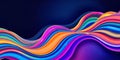Vibrant Abstract Background with Flowing Rainbow Stripes Royalty Free Stock Photo