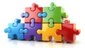 A Visual Representation of Strategic Planning Abstract Puzzle Pieces Illustrate Cohesive Business Growth and Innovation Royalty Free Stock Photo