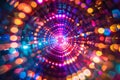 Dynamic Abstract Light Patterns Creating a Beautiful Colorful Tunnel Visual Effect Royalty Free Stock Photo