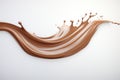 Dynamic abstract milk and chocolate wave splash, ideal for innovative design projects Royalty Free Stock Photo