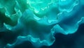 Dynamic Abstract Ocean Captivating Fluid Painting of Waves Light and Underwater Patterns in a Modern Colorful Design Royalty Free Stock Photo