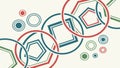 Dynamic abstract pattern of interconnected hexagonal outlines, vector design Generative AI Royalty Free Stock Photo