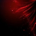 Dynamic abstract red and black flowing light particles Royalty Free Stock Photo