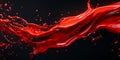 Dynamic Abstract Red Paint Splash Frozen in Motion for Bold Art Aesthetic Royalty Free Stock Photo