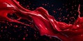 Dynamic Abstract Red Paint Splash Frozen in Motion for Bold Art Aesthetic Royalty Free Stock Photo