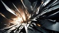 Dynamic abstract scene with sharp, angular shards seemingly exploding outward. Royalty Free Stock Photo