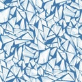 Seamless Pattern of Broken Ice Shards on a Blue Background Royalty Free Stock Photo