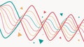 Dynamic Abstract Sine Waves, Data Visualization Sound Frequency, vector design Generative AI Royalty Free Stock Photo